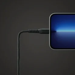 Linocell Premium Kevlar USB-C- till Lightning-kabel Svart 0,5 m