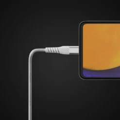 Linocell Premium Kevlar USB-C 3.2-kabel Vit 1 m