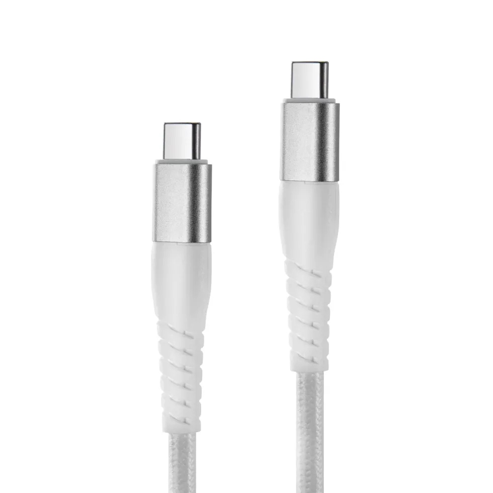 Linocell Premium Kevlar USB-C 3.2-kabel Vit 3 m