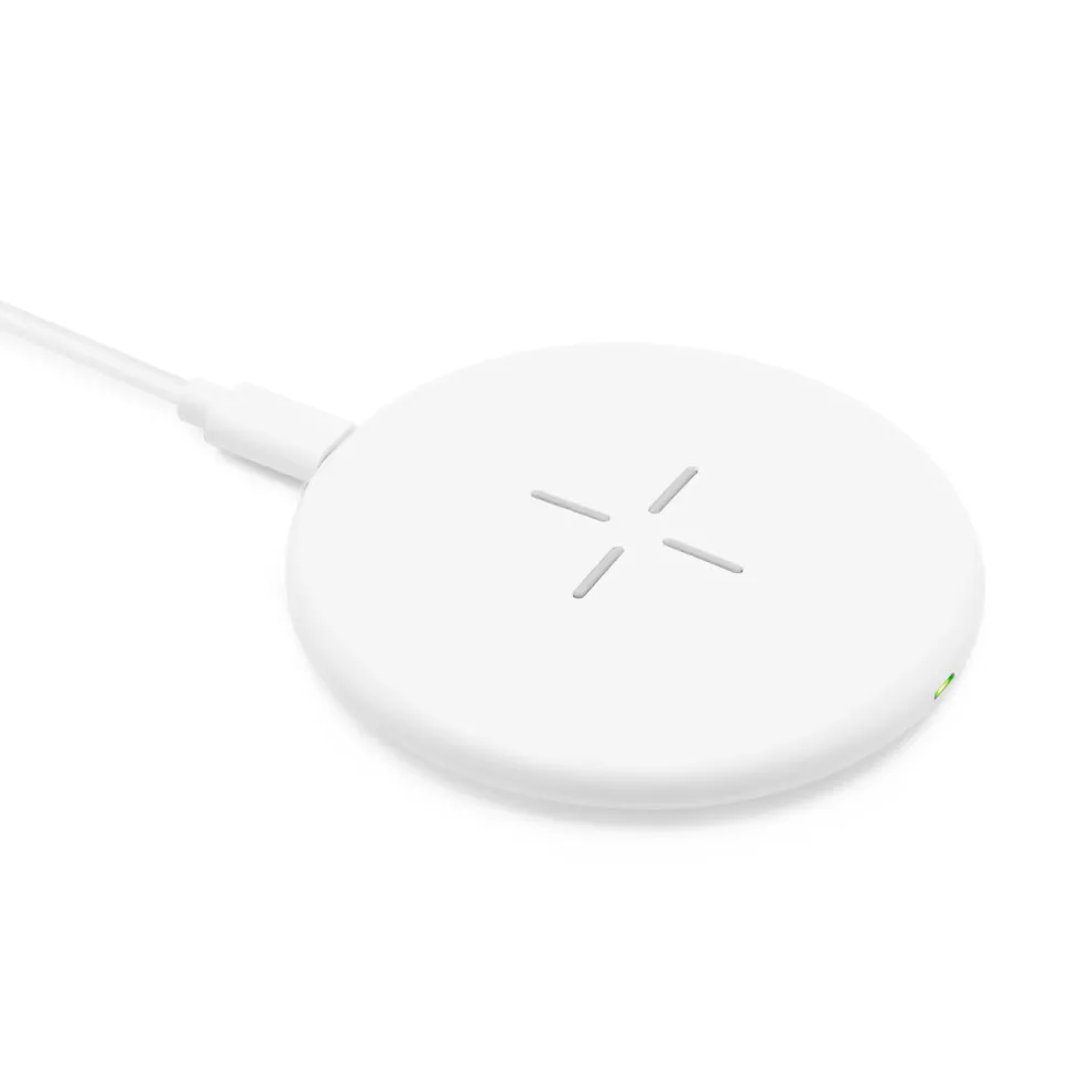 Linocell Trådlös Qi-snabbladdare 15 W Vit