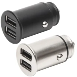 Linocell USB-billaddare med dubbla USB-portar 4,8 A Svart