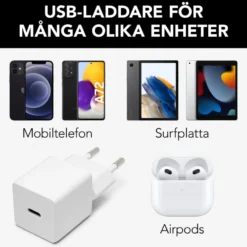 Linocell USB-C-laddare med PD 20 W Vit