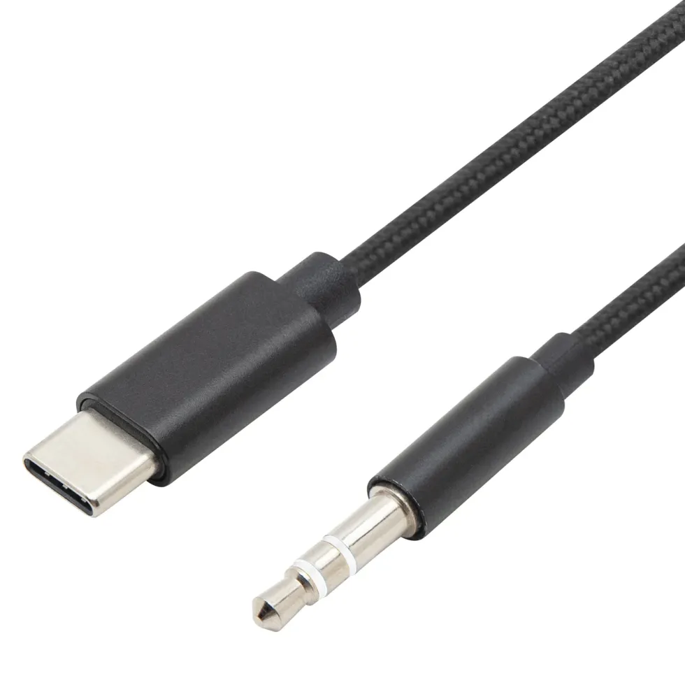 Linocell USB-C till 3,5 mm-kabel 1 m Svart