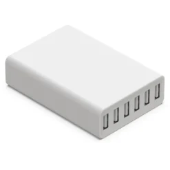 Linocell USB-laddstation 6 portar Vit