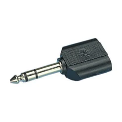 Ljudadapter 2x 3,5 mm till 6,3 mm Stereo