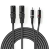 Ljudkabel 2x XLR till 2x RCA