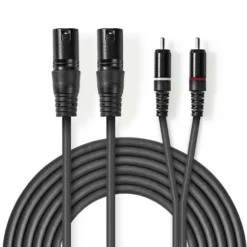 Ljudkabel 2x XLR till 2x RCA