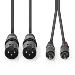 Ljudkabel 2x XLR till 2x RCA