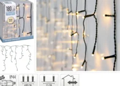 Ljusslinga Istapp 180 LED 6 m (svart)