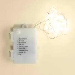 Ljusslinga Micro 40 LED 1,95 m, batteridriven (silver)