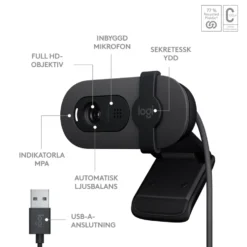 Logitech Brio 100 webbkamera USB-A