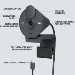 Logitech Brio 300 webbkamera USB-C
