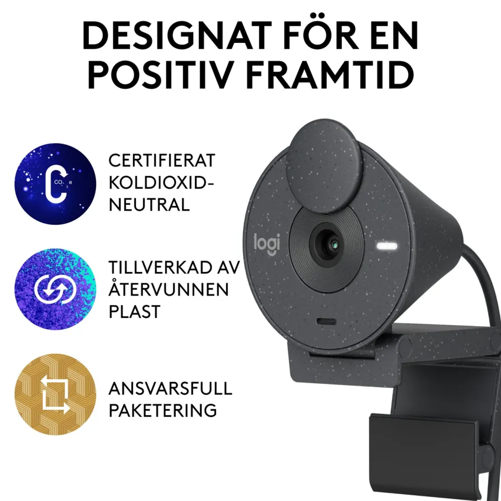 Logitech Brio 300 webbkamera USB-C