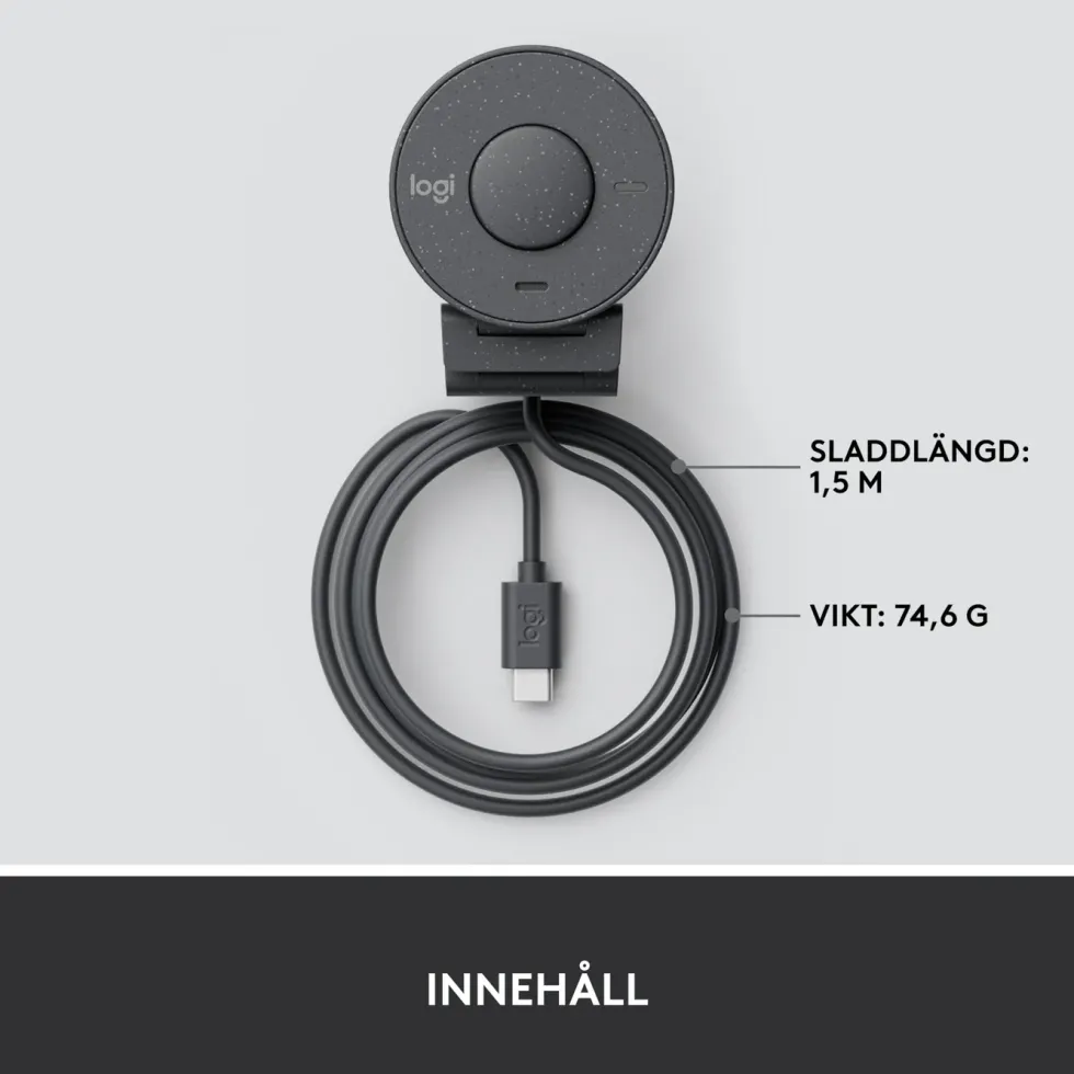 Logitech Brio 300 webbkamera USB-C
