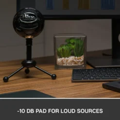 Logitech C Blue Snowball USB-stereomikrofon Svart