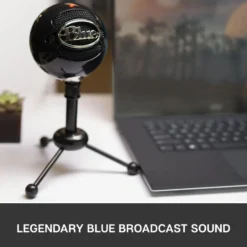 Logitech C Blue Snowball USB-stereomikrofon Svart