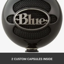 Logitech C Blue Snowball USB-stereomikrofon Svart