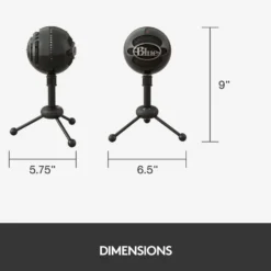 Logitech C Blue Snowball USB-stereomikrofon Svart