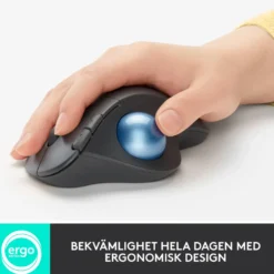 Logitech Ergo M575 Trådlös datormus Svart
