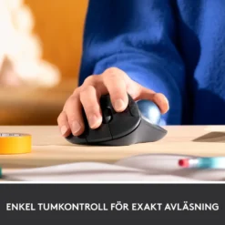 Logitech Ergo M575 Trådlös datormus Svart