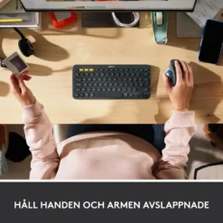 Logitech Ergo M575 Trådlös datormus Svart