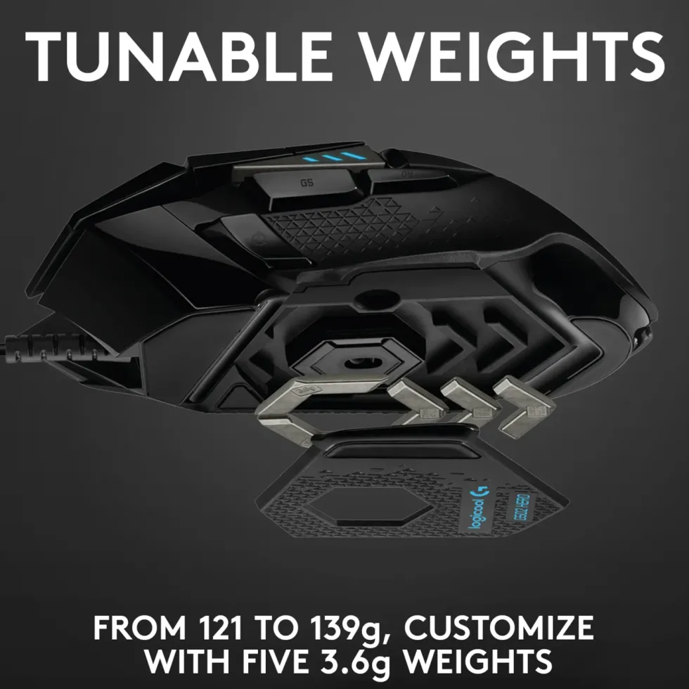 Logitech G 502 Hero Gaming-mus för proffs