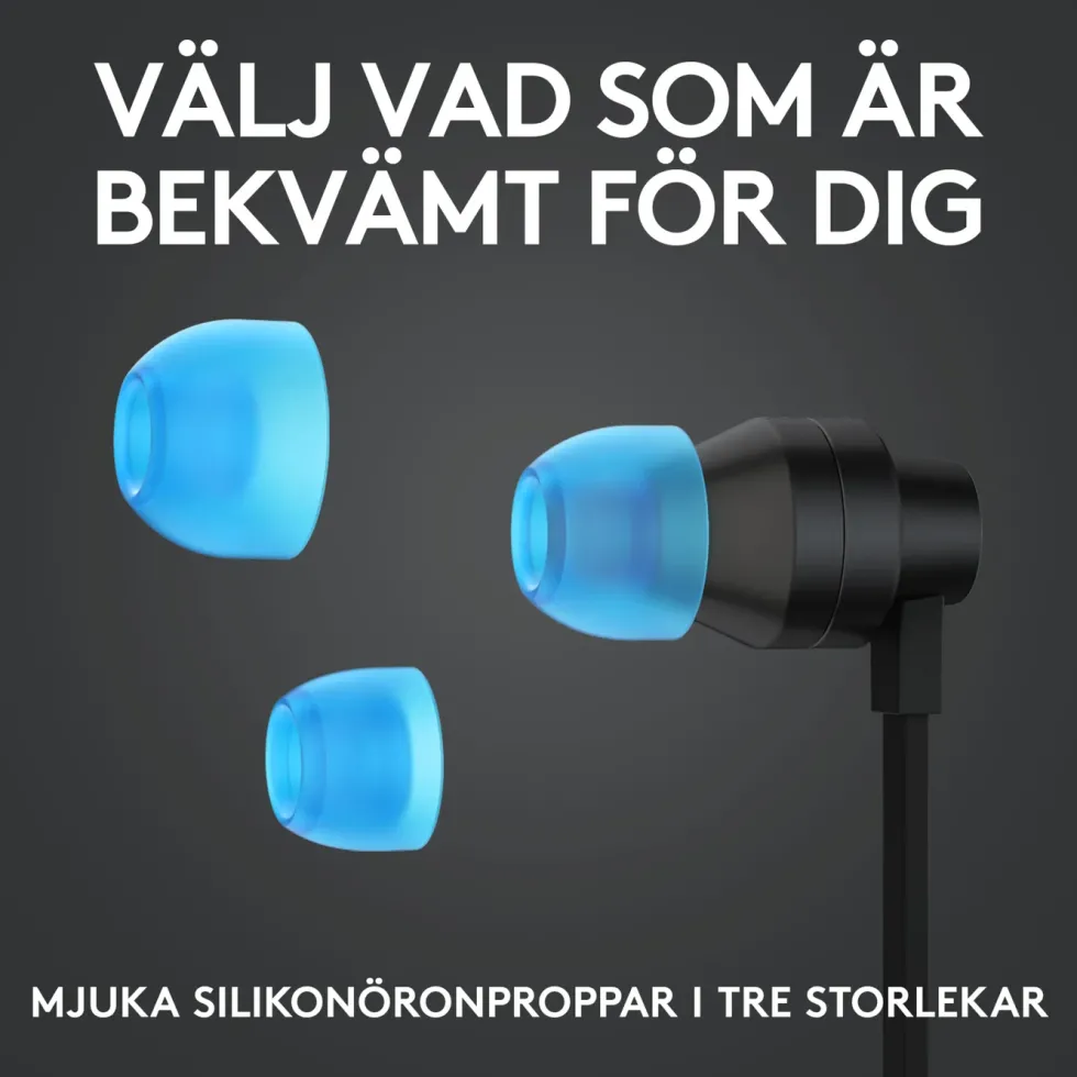 Logitech G 333 In-ear gaminghörlurar Svart