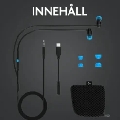 Logitech G 333 In-ear gaminghörlurar Svart
