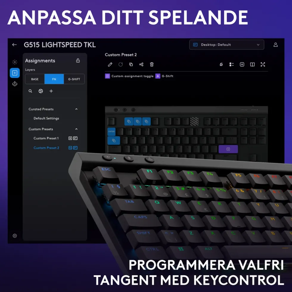 Logitech G515 Lightspeed TKL Linear Black