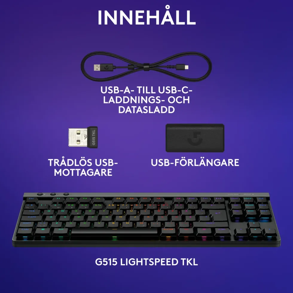 Logitech G515 Lightspeed TKL Linear Black