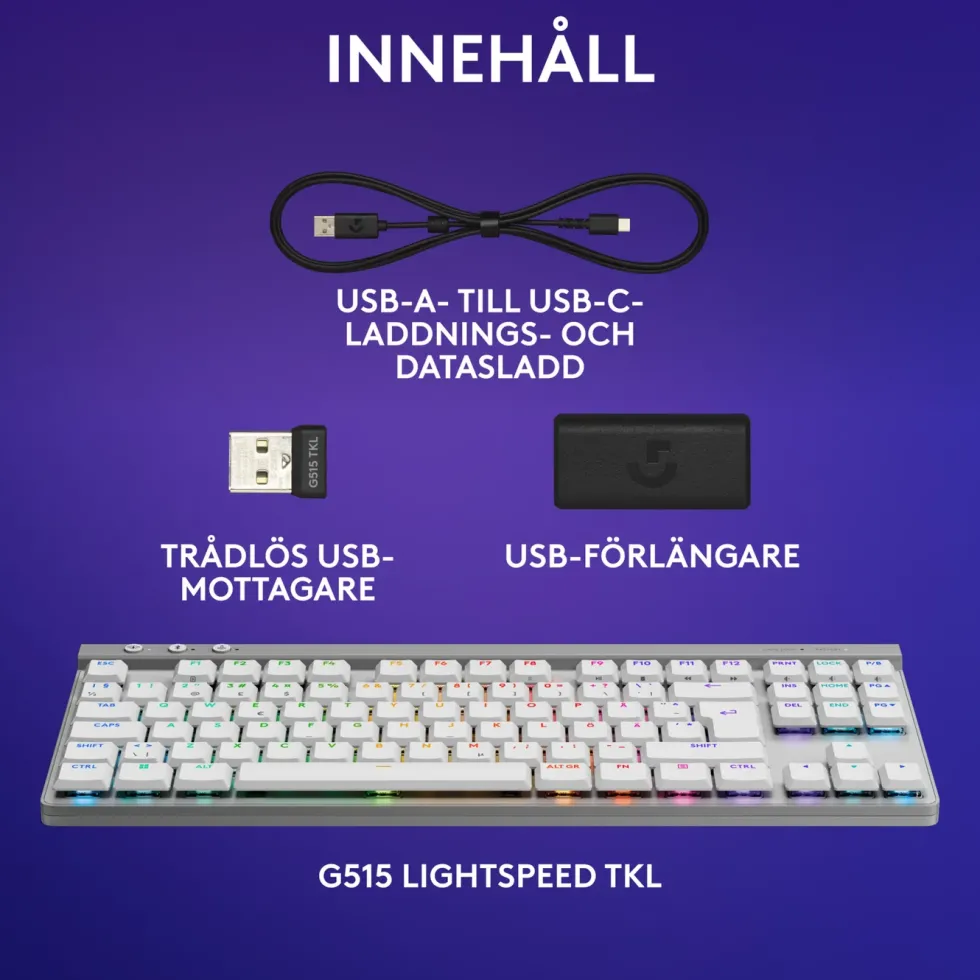 Logitech G515 Lightspeed TKL Tactile Vit
