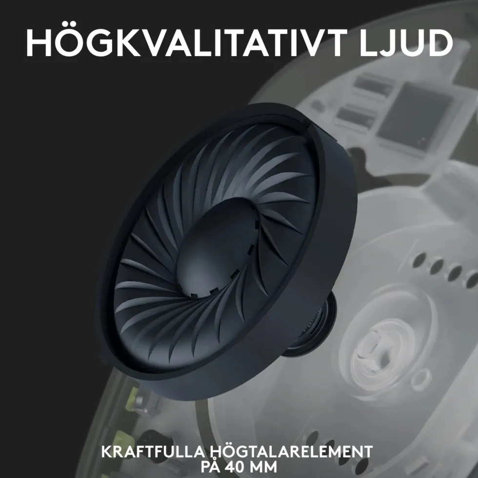 Logitech G 435 Lightspeed Trådlöst gaming-headset Svart & Neongul