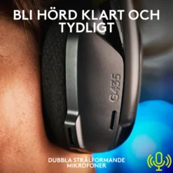 Logitech G 435 Lightspeed Trådlöst gaming-headset Svart & Neongul