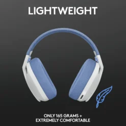 Logitech G 435 Lightspeed Trådlöst gaming-headset Off-white & Lila
