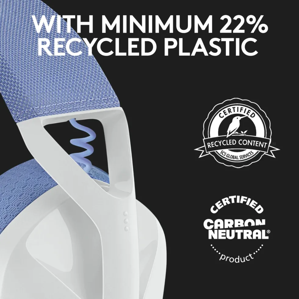 Logitech G 435 Lightspeed Trådlöst gaming-headset Off-white & Lila