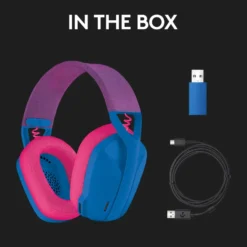 Logitech G 435 Lightspeed Trådlöst gaming-headset Blå & Hallon