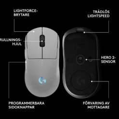 Logitech G Pro 2 Trådlös gaming-mus för proffs Vit