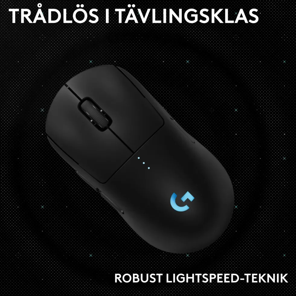 Logitech G Pro 2 Trådlös gaming-mus för proffs Svart