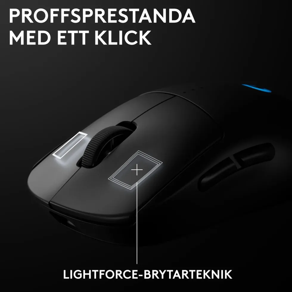 Logitech G Pro 2 Trådlös gaming-mus för proffs Svart