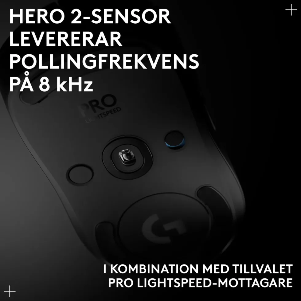 Logitech G Pro 2 Trådlös gaming-mus för proffs Svart