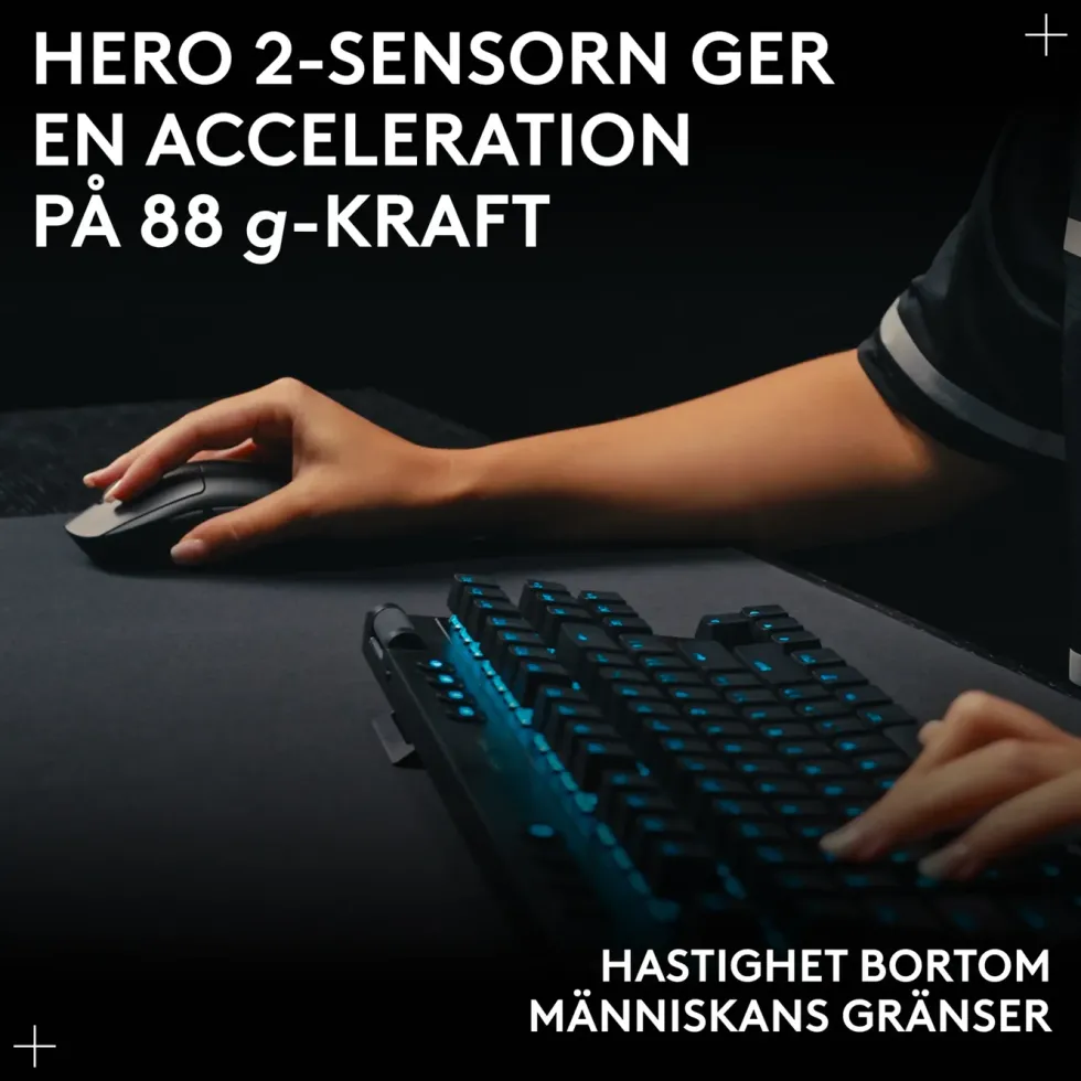 Logitech G Pro 2 Trådlös gaming-mus för proffs Svart