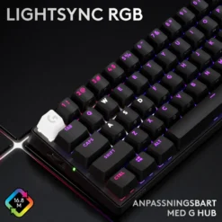 Logitech G PRO X 60 Lightspeed Trådlöst gaming-tangentbord Tactile Black