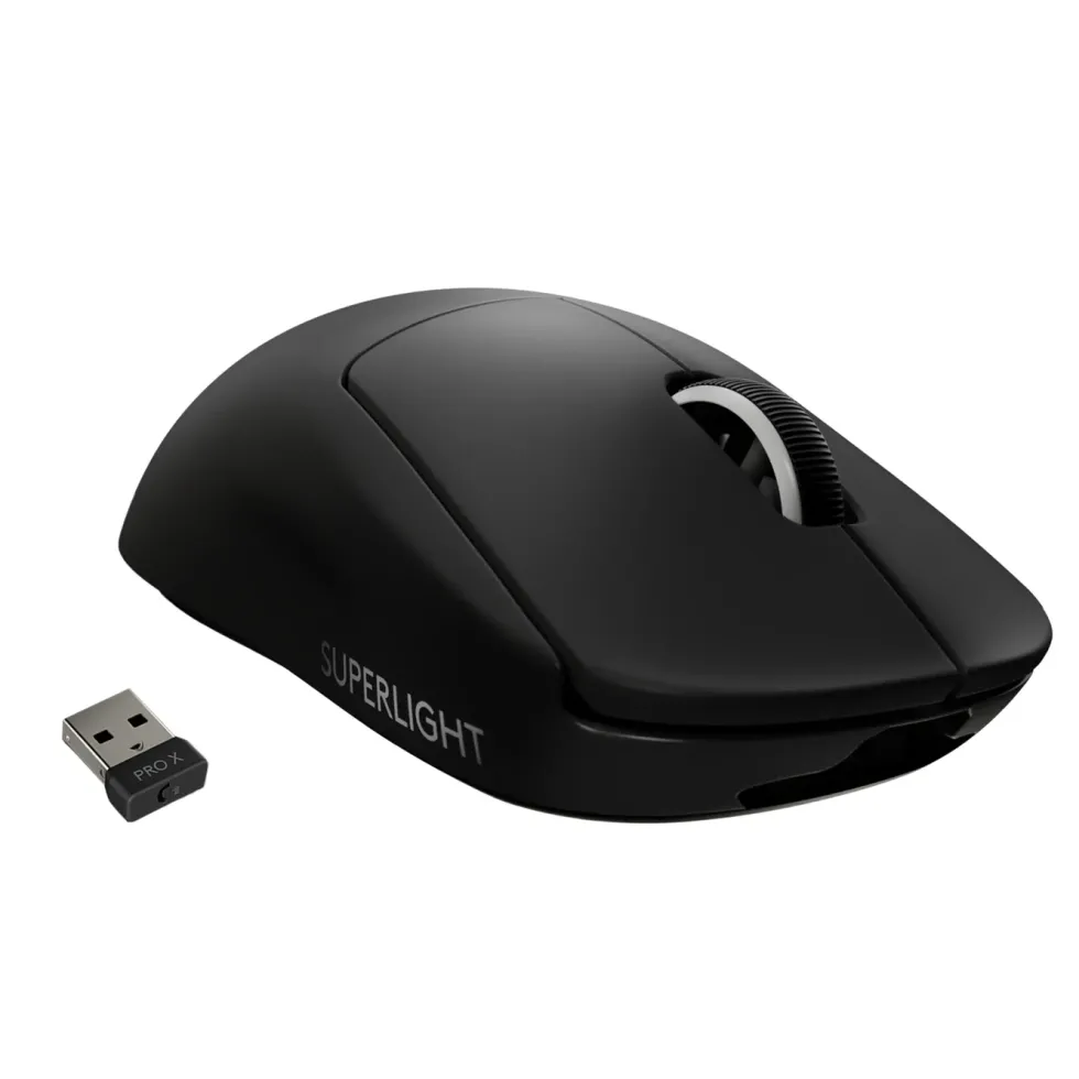 Logitech G Pro X Superlight Trådlös gaming-mus Svart