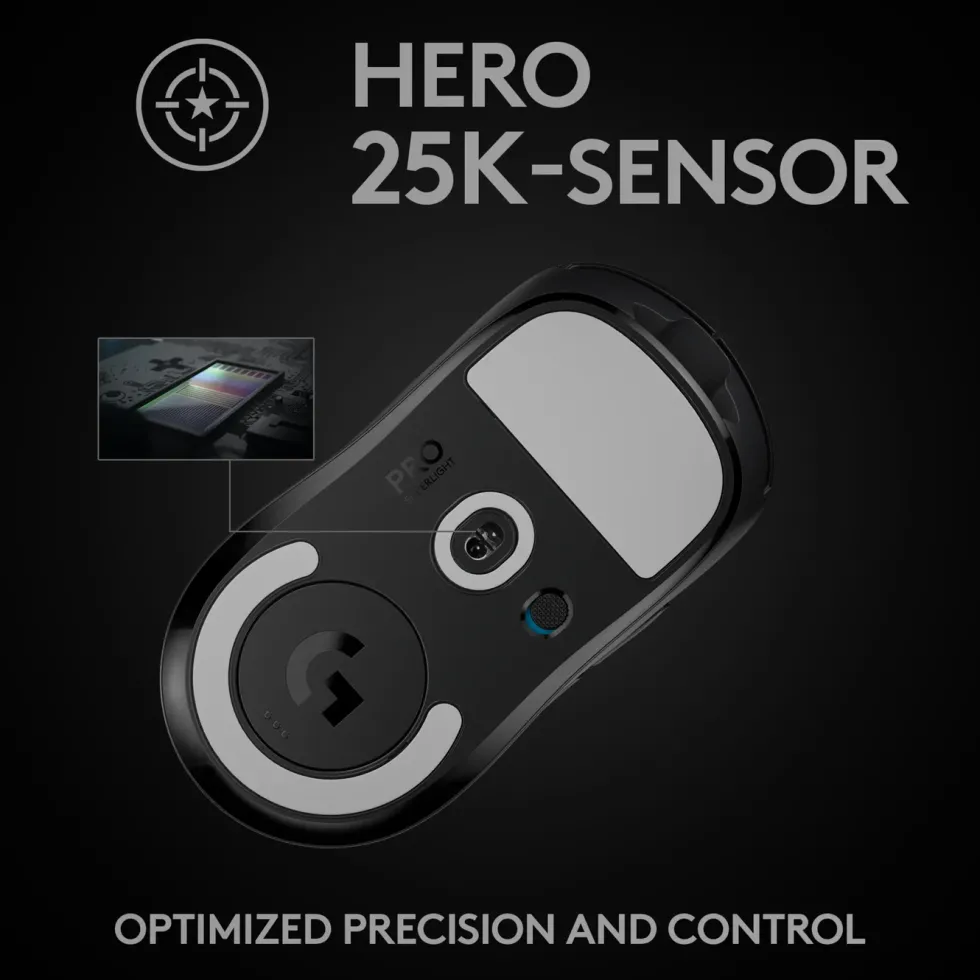 Logitech G Pro X Superlight Trådlös gaming-mus Svart