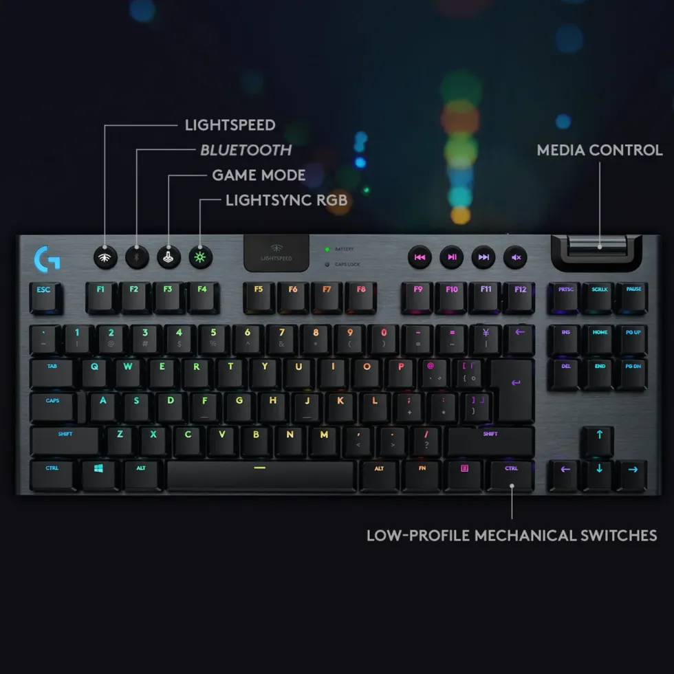 Logitech G 915 TKL Mekaniskt tangentbord GL Clicky Svart