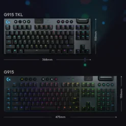 Logitech G 915 TKL Mekaniskt tangentbord GL Clicky Svart