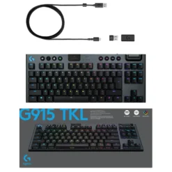 Logitech G 915 TKL Mekaniskt tangentbord GL Clicky Svart