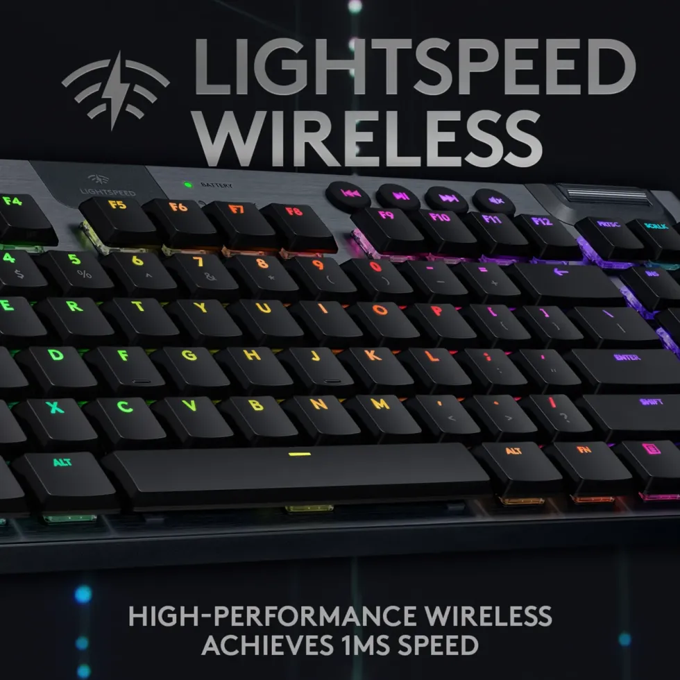 Logitech G 915 TKL Mekaniskt tangentbord GL Clicky Svart