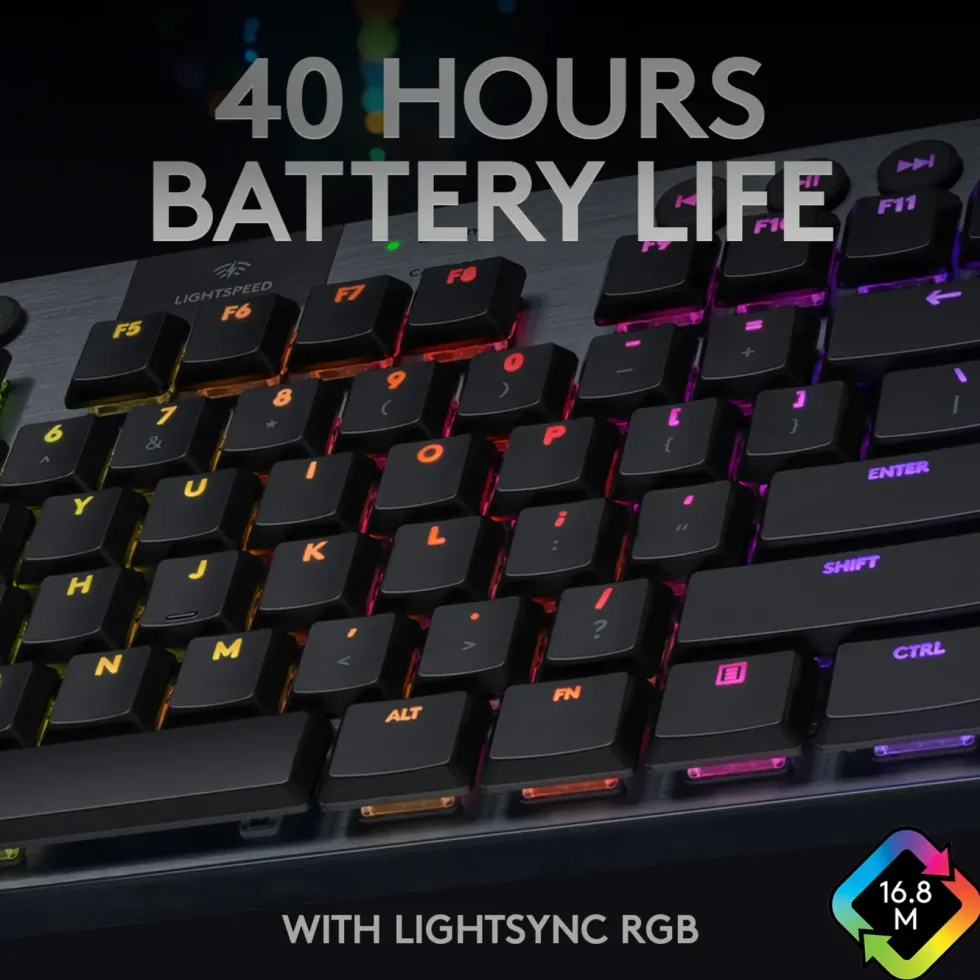 Logitech G 915 TKL Mekaniskt tangentbord GL Clicky Svart