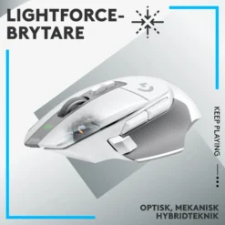 Logitech G 502 X Lightspeed Trådlös gamingmus Vit